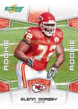 2008 Score #335 Glenn Dorsey - DT - Kansas City Chiefs (RC - Rookie Card) (Football Cards)