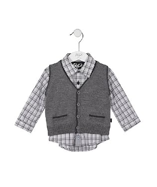 BabyEarth : Baby K check shirt and tank set 0-3months : Baby & Toddler > Clothing > Baby Boy 0-12 Months
