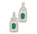 1/2 ct. tw. Created Emerald and Diamond Earrings