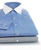 Sean John - Sean John White Collar Herringbone Dress Shirts
