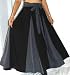 BLACK SKIRT LONG INSERT CONTRAST SASH FITS - 2X 3X 4X - F200S