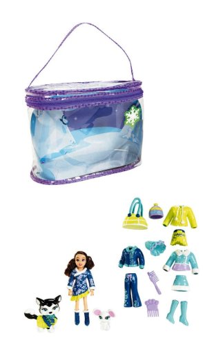 Polly Pocket Totally Trendy Pets Snow Very Cute - Lila