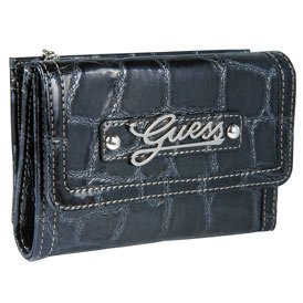 Buy Guess Celeste Ladies SN070167 BLK Black Tri-fold Wallet by GUESS