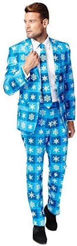 Mens OppoSuits Snowflake Christmas Costume Suit (UK Size 38) by Opposuit