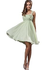 Chiffon Spaghetti Strap Evening Dress/Bridesmaid Dress/Prom Dress 