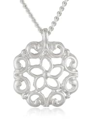 NINE WEST VINTAGE AMERICA "Florabella" Worn Silver-Tone Mini Pendant Necklace, 10"