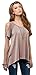 Urban CoCo Women's Vogue Shoulder Off Wide Hem Design Top Shirt (Thistle, S)