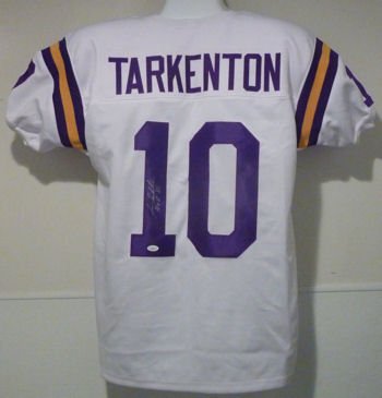 Fran Tarkenton Autographed Minnesota Vikings White Jersey w/