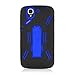 Aimo Wireless PNP8010PCMX002S Guerilla Armor Hybrid Case with Kickstand for Pantech Flex P8010 - Retail Packaging - Black/Blue