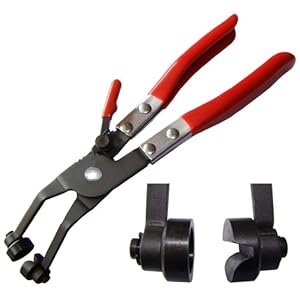 stretching pliers ratchet function self standard clamps angled hose band spring