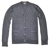 Ralph Lauren Double RL RRL Men V-Neck Wool/Cashmere Cardigan Sweater (L, Navy)