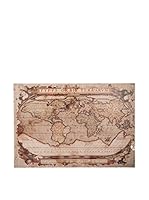 J-LINE Panel Decorativo Typus OrbisMarrón