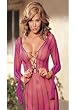 Chemise Striped(Pink/Black-One Size)