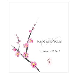 Cherry Blossom Rectangular Label