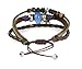 Turtle Bead Multi Strand Leather Zen Bracelet Fits 5 to 8 Inches in Gift Box