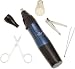 The Sharper Image GR-T200 Deluxe Nose and Ear Hair Trimmer with Vacuum, Blue Chrome