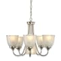 Royce Lighting 39243BLE-773 Easton Six-Light Chandelier Two Tone Nickel with Clear Edge Sandblasted Globes