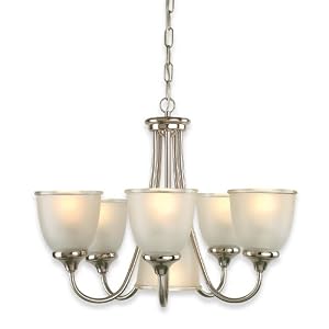 Royce Lighting 39243BLE-773 Easton Six-Light Chandelier Two Tone Nickel with Clear Edge Sandblasted... by