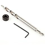 ハイス製　ドリルビット　ステップドリル   六角  2ステップ  総長158mm 　直径9.5mm  　ストップとレンチ付き