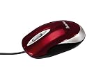 Hama M310 optische Maus schnurgebunden rot-silber