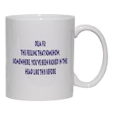 Deja Fu: The feeling that somehow, somewhere, you've been kicked in the head like this before Mug for Coffee / Hot Beverage 11 oz. YELLOW