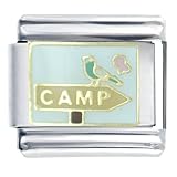 Camping Italian Charms Bracelet Link
