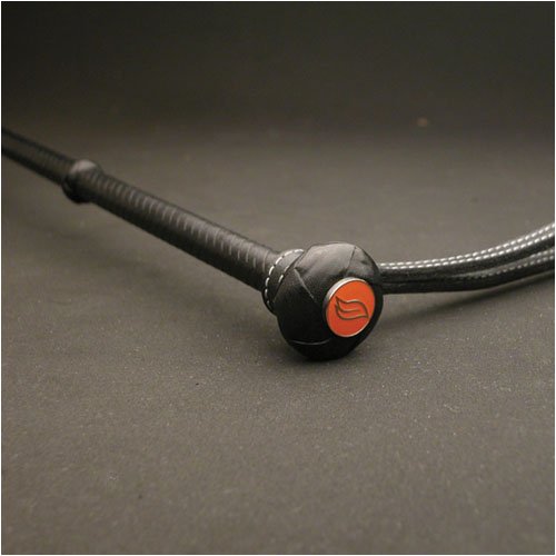 Braided Leather Metal Cap Whip