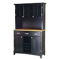 Buffet with 2-Door Hutch - Black/ Natural