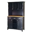 Buffet with 2-Door Hutch - Black/ Natural