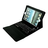 High-Quality Protective Case / Bag for Apple iPad 2 with Integrated Silicone Bluetooth Keyboard (QWERTY - English layout, black)