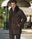 Kenneth Cole Black Label Highlands Shearling Walking Coat