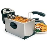 Elite Gourmet 4 Quart Brushed Stainless Steel Immersion Deep Fryer– EDF4000E