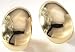 Monet Oval Button Clip Earrings GOLDTONE