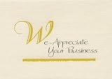 Adams "We Appreciate Your Business" Cards, 4.5 x 6.25 Inches, 10 Cards and Envelopes, Cream Linen, (ENC204)