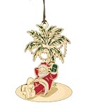 ChemArt Santa Under a Palm Tree Ornament