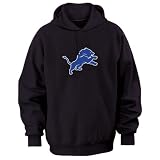 Detroit Lions Black Tek Patch Hooded Sweatshirt