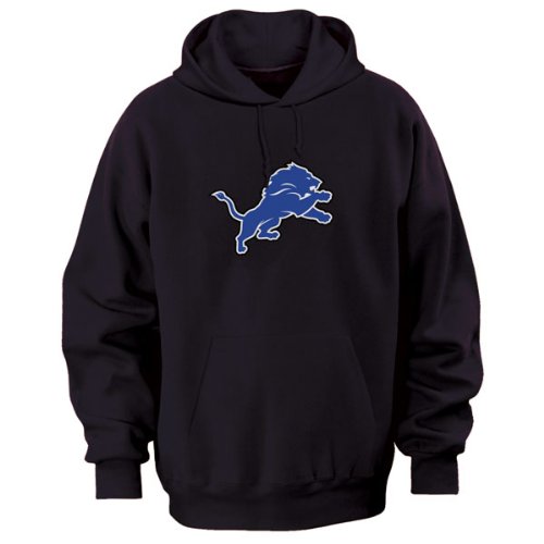 Detroit Lions Black Tek Patch Hooded Sweatshirt
