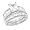 Sterling Silver Engagement 2 Set Rings , 9