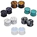 D&M Jewelry 6 Pairs Mixed Stone Ear Plugs Tunnels Saddle Expander Body Piercing Set Gauges 2g-5/8