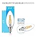 Hyperikon LED Edison Filament Candle 4-Watt (40-Watt Equivalent), Dimmable, Blunt Tip, Small Base (E12), 2700K (Warm White), 340°-Beam Angle - (Pack of 6)