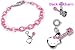 Sanrio   Hello Kitty 2 Sided Rockin' Guitar Charm & Pink Link Charm Bracelet Set