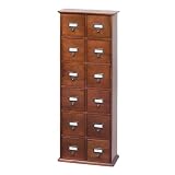 Library Style Media Rack - Walnut