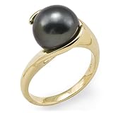 Tahitian Black Pearl Ring in 14K Yellow Gold