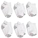 Hanes Ultimate Boys' Low Cut Socks, White/Grey Head, Small