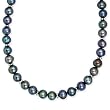 .925 Silver & Black Pearl Necklace- 16 IN