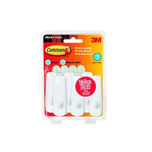 3M Command 17001-VP-6PK Medium Hooks Value Pack by 3M
