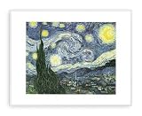 ポスター フィンセント ファン ゴッホ The Starry Night 額装済 アルミハイグレードフレーム（ゴールド）