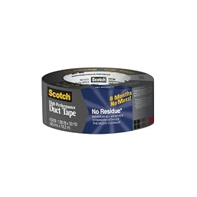 3M 2420 Scotch No Residue High Performance Duct Tape, 1.88-Inch x 20-Yard, 1-Pack