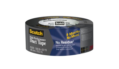 3M 2420 Scotch No Residue High Performance Duct Tape, 1.88-Inch x 20-Yard, 1-Pack