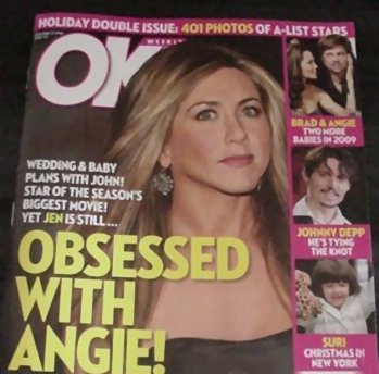 OK Weekly Magazine Jennifer Aniston December 29, 2008 Issue